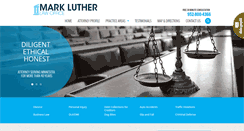 Desktop Screenshot of marklutherlawoffice.com